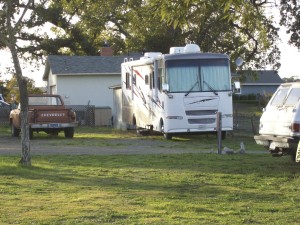 2011 Jim's Chevy truck is moved from here. . . to here. . . 